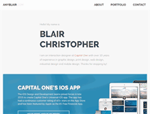 Tablet Screenshot of anyblair.com